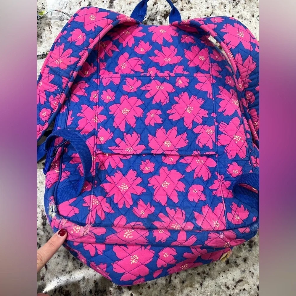 Vera Bradley Women's Signature Cotton Campus Tech Backpack, Art Poppies